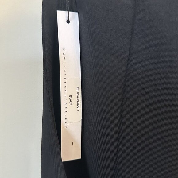 NWT Susana Monaco Black Asymmetrical One Shouldered Dress - Large - Picture 5 of 10